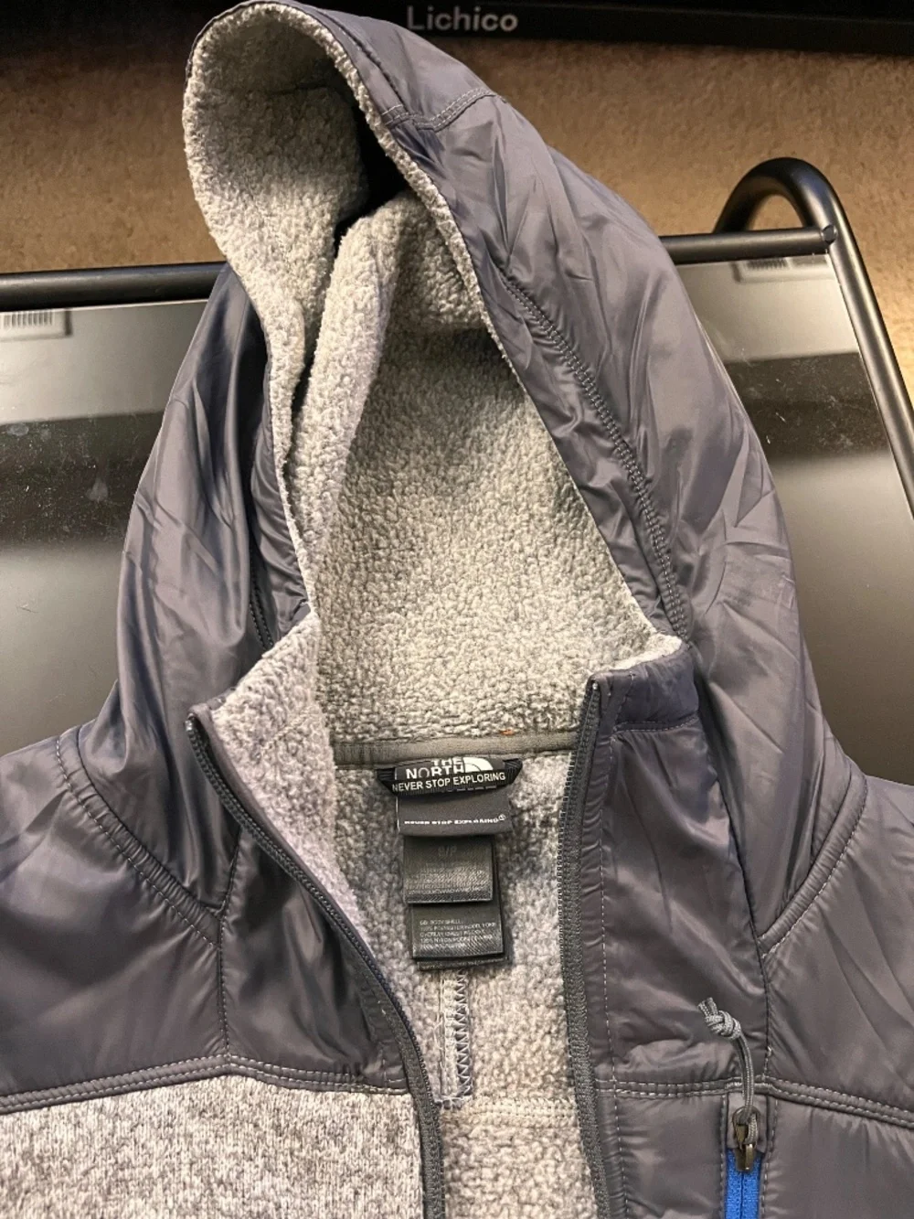 The North Face Grey Fleece w/ Hood
